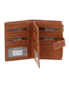 Pierre Cardin Womens Bi-Fold Italian Leather Credit Card Holder Wallet - Cognac
