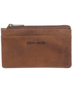 Pierre Cardin Womens Soft Italian Leather Coin Purse Holder Wallet - Cognac