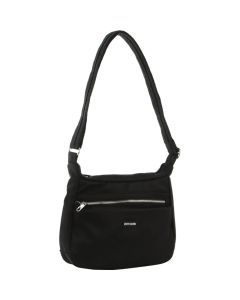 Pierre Cardin Nylon Cross Body RFID Anti-Theft Slash Proof Travel Bag - Black