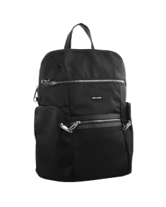 Pierre Cardin Nylon RFID Anti Theft Slash Proof Travel Backpack Bag - Black