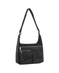 Pierre Cardin Anti-Theft Cross Body Bag RFID Slash Proof Travel - Black