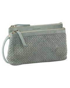Pierre Cardin Woven Ladies Crossbody/Clutch Bag - Mint