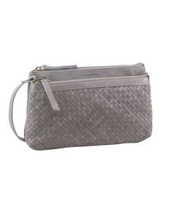 Pierre Cardin Woven Ladies Crossbody/ Clutch Bag - Sky Blue