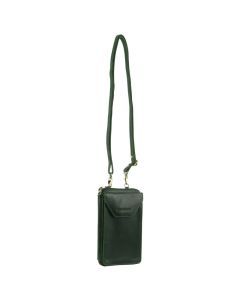 Pierre Cardin Ladies Leather Cross Body Bag/Wallet Bag/Clutch Wallet - Emerald