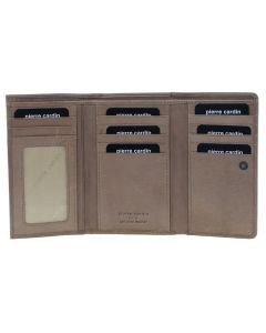 Pierre Cardin Womens Soft Italian Leather RFID Purse Wallet Rustic - Taupe