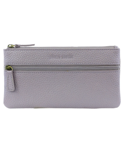 Pierre Cardin Leather Wallet Case for Phone and Coins in Titan