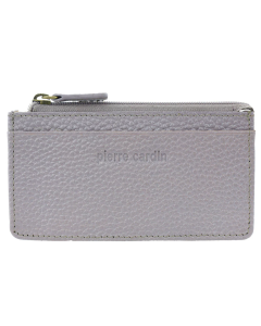 Pierre Cardin RFID Leather Coin Purse Wallet w/ Keyring in Titan