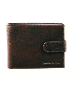 Pierre Cardin Mens Leather Wallet Flap Credit Card Slots RFID - Chestnut