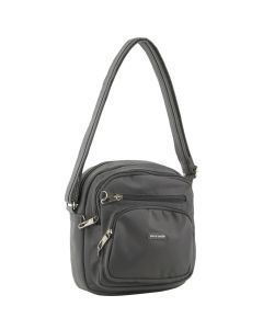Pierre Cardin Anti-Theft Cross Body Bag Slash Proof RFID Blocking - Grey