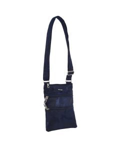 Pierre Cardin Anti-Theft Cross Body Bag Slash Proof RFID Camouflage - Navy/Camo