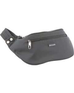 Pierre Cardin Anti-Theft Waist Bum Bag Belt Pouch Travel Hiking Zip Wallet - Grey