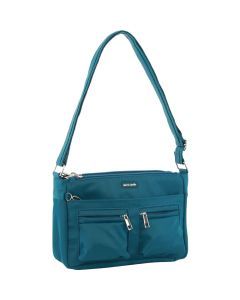 Pierre Cardin Anti-Theft Cross Body Bag RFID Blocking Slash Proof - Turquoise