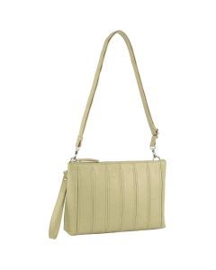 Pierre Cardin Womens Crossbody/Clutch Leather Bag in Sand
