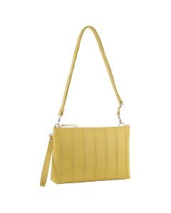 Pierre Cardin Womens Crossbody/Clutch Leather Bag in Yellow