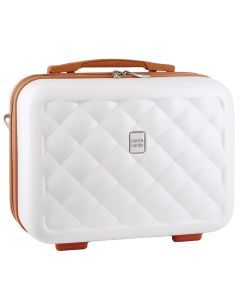 Pierre Cardin Beauty Case Hard Shell Makeup Cosmetic Organizer Travel - White