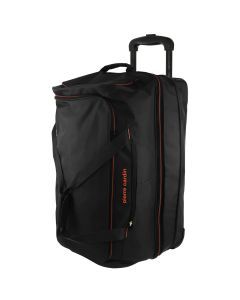 140L Pierre Cardin Trolley Bag Medium Soft Travel Luggage Wheeled Duffle - Black
