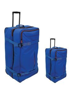 Set of 2 Pierre Cardin Water-Repellent Trolley Bags - Medium (72cm) & Large (82cm) - Blue, Expandable, TSA Lock