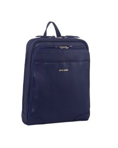 Pierre Cardin Rustic Womens Leather Backpack Bag Handbag Back Pack Travel  - Navy