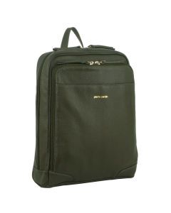 Pierre Cardin Rustic Womens Leather Backpack Bag Handbag Back Pack Travel  - Olive