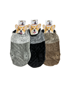 50cm Quilted Dog Jacket Coat Warm Winter Pet Clothes Vest Padded Windbreaker