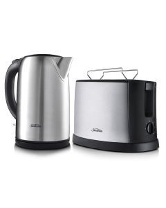 Sunbeam Breakfast Essentials Kettle & Toaster Stainless Steel Cordless Combo Set - PU5201