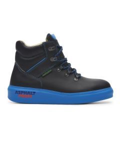 SCHUTZE Asphalt Work Boots - 3M Reflective Steel Cap Shoes - Black/Blue