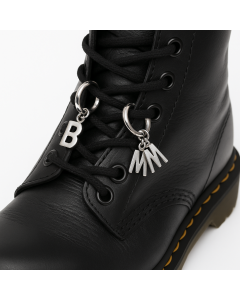 Letter Alphabet Shoe Charms for Dr. Martens Boots Loops in Silver