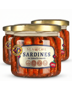 3x 280g (840g) Sea Cave Lightly Smoked Sardines Sprats Fish in Tomato Sauce - Product of Latvia (Shproti)