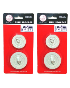 4x BATH AND SINK PLUGS Basin Bath Stopper Chrome Rubber 42mm 54mm