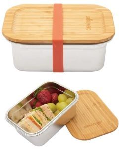 Stainless Steel Snack Box Food Container Storage Lunch BPA Free - 800ml