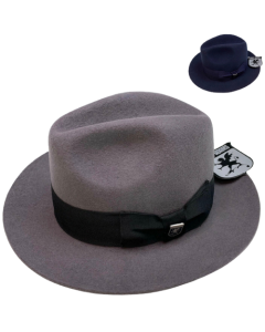 STACY ADAMS 100% Wool Felt Hat Warm Winter Fedora Trilby Style w Brim