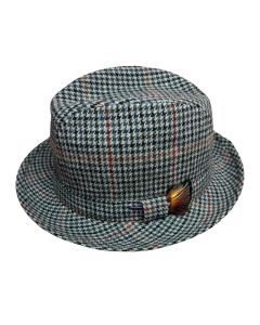 Failsworth Stafford Tweed Hat Trilby Wool Blend Winter Made in UK Snap Brim - Grey Tweed