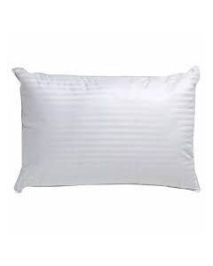 1 Pack of 2x 100% Cotton Standard Pillowcase 400 Thread Count Hotel Quality - Striped White