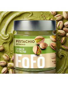 FoFo Pistachio Cream Spread 18% (240g Glass Jar) - Made in Italy