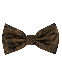 Formalaties Premium Tapestry Gold Bow Tie (Floral Paisley)