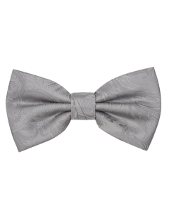 Formalaties Premium Tapestry Platinum Bow Tie (Floral Paisley)