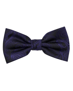 Formalaties Premium Tapestry Purple Bow Tie (Floral Paisley)