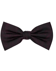 Formalaties Premium Tapestry Wine Bow Tie (Floral Paisley)