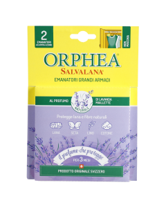 Orphea 2pcs Clothes Protector Lavender Scented Natural Diffuser for Closet Wardrobe Hangers