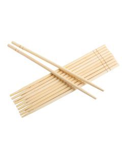 50 Pairs Bamboo Chopsticks Bulk Pack - Wooden Asian & Chinese Wedding/Dinner