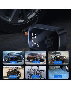 Rechargeable Car Tire Bike Air Pump Tire Inflator Portable Compressor Digital Cordles