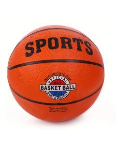 Classic Rubber Basketball Training Standard Size Downtown for NBA- Black/Orange