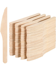 1800pcs 16.5cm Disposable Wooden Knives - Eco Friendly Cutlery - Extra Strong (Bulk Pack)