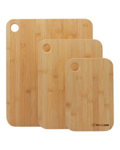 Westinghouse 3 Piece Bamboo Chopping Board Set Reversible Water Resistant