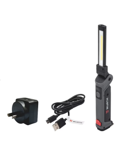 Wurth Cordless LED Handheld Work Lamp ERGOPOWER BEND+ – 700 Lumen, Folding Head, USB Rechargeable