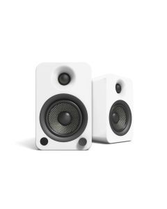 Kanto YU4 140W Powered Bookshelf Speakers with Bluetooth and Phono Preamp - Pair, Matte White