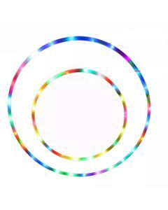 LED Light-Up Fitness Hoop, Color Changing & Detachable - 24 LEDs, 90cm
