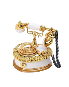 Vintage-Inspired Old-Fashioned Telephone Music Box in Light Luxury Classic Style
