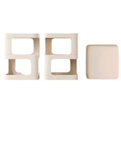 Tiered Shelf Bedside Table - White