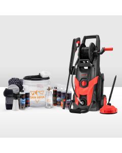 2700W Peak High Pressure Washer Cleaner Red 4200PSI + 18PCS Car Cleaning Kit